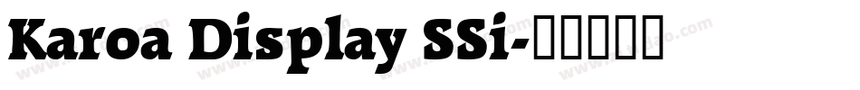 Karoa Display SSi字体转换